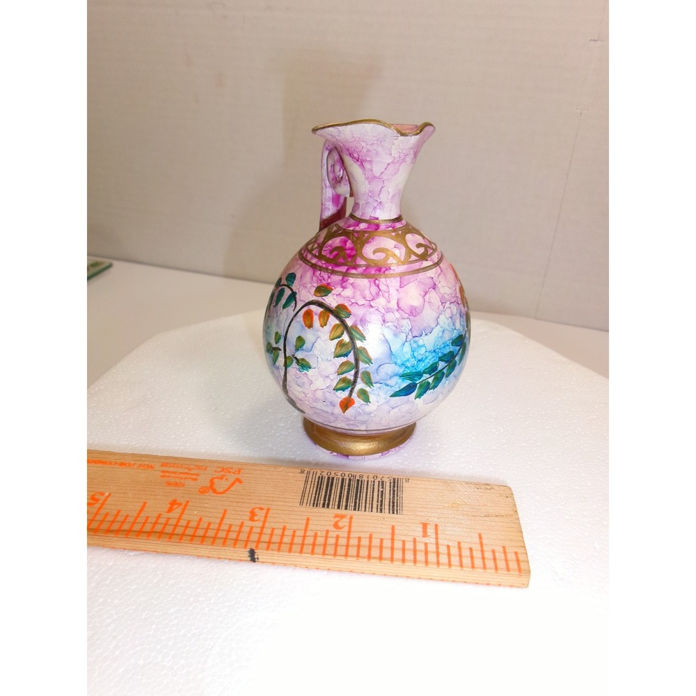 VTG Hand Made Greece Ceramic Mini Oinochoe Pitcher Vase Museum Replica